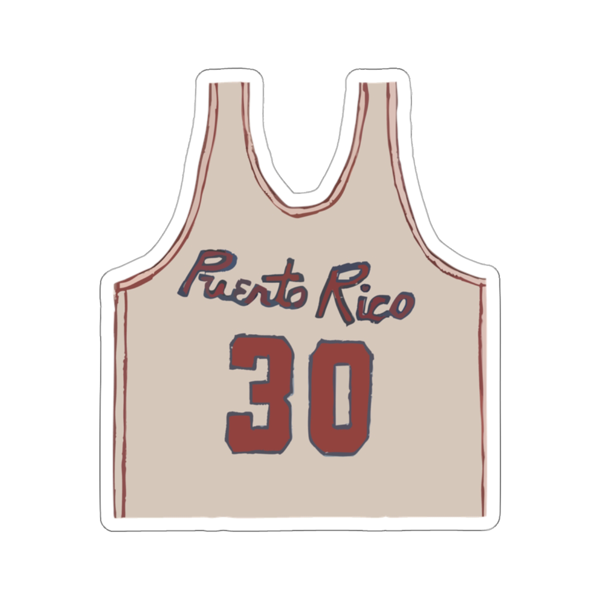 Bad Bunny Merch PR Jersey Sticker – DTMF Merch