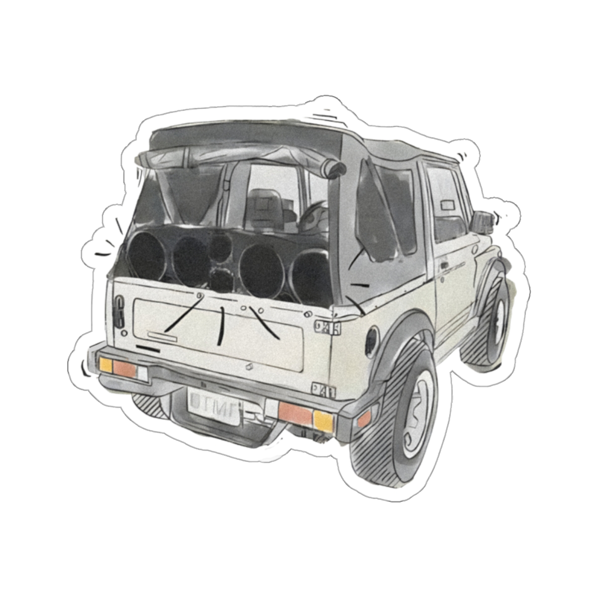 Bad Bunny Merch Camioneta Sticker – DTMF Merch