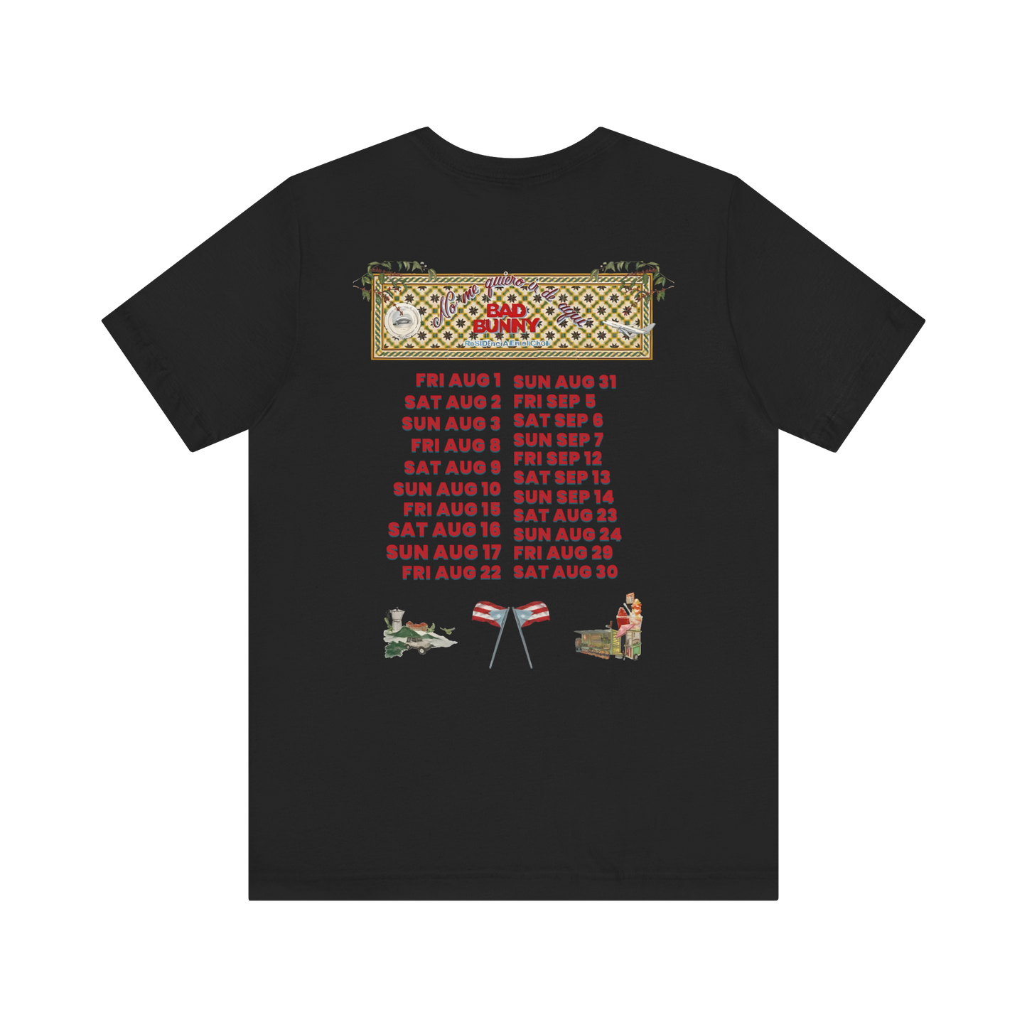 Bad Bunny Merch Concho Tour Dates Tee – DTMF Merch