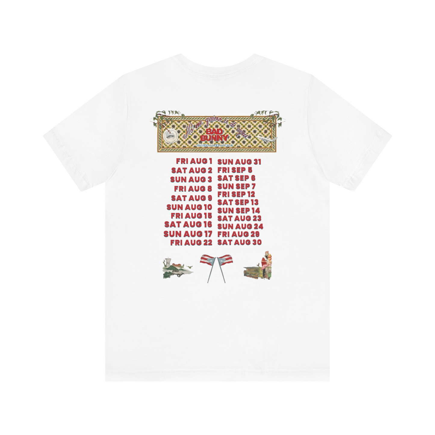 Bad Bunny Merch Concho Tour Dates Tee – DTMF Merch