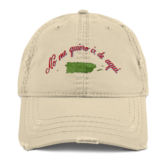 Bad Bunny Merch No Me Quiero Ir Distressed Hat – DTMF Merch